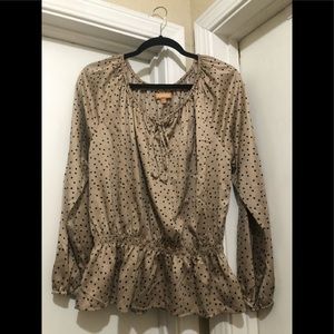 Ellen Tracy gold blouse